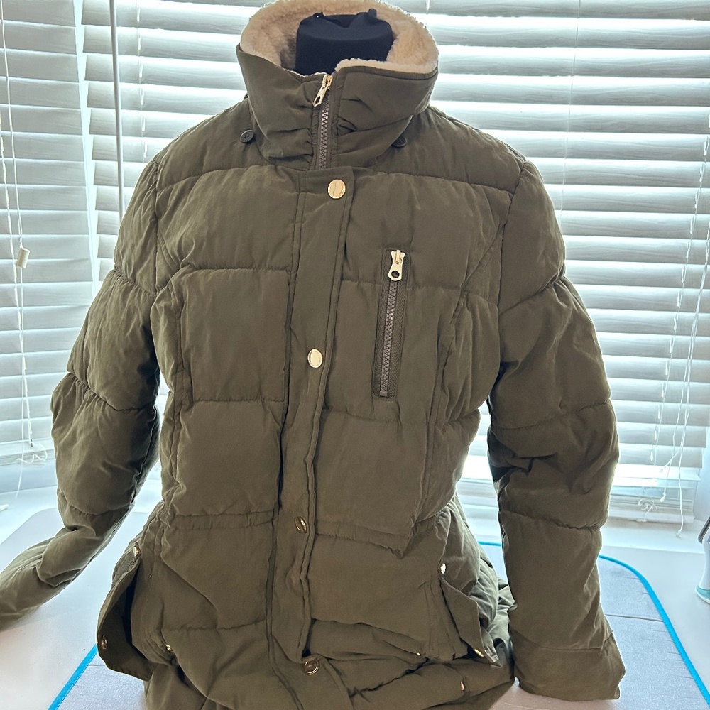 Halitech quilted winter coat Army Green L NO HOOD